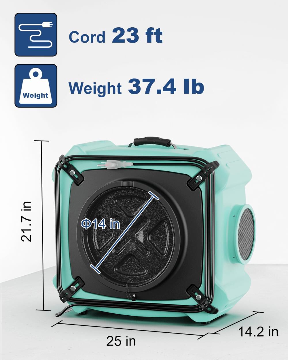 PureAiro HEPA Max 770 Air Scrubber, Green X002STPS0J