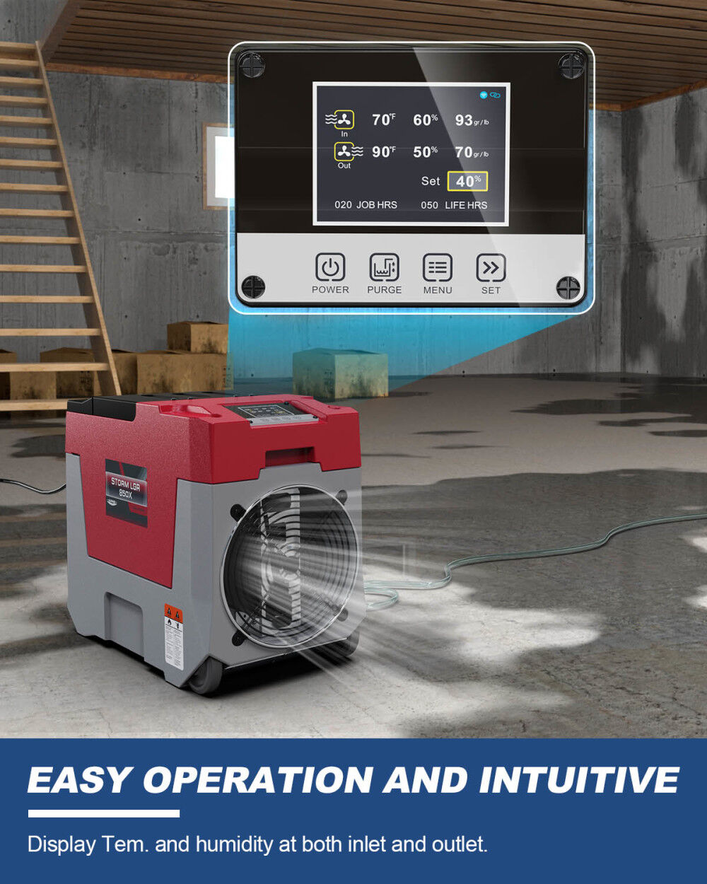 Storm SLGR 850X 180 PPD Dehumidifier, Red X002S7W1DX