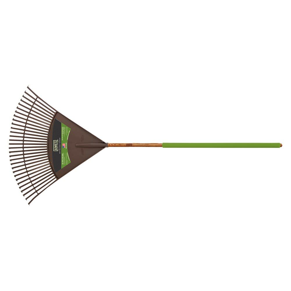 30in Head Poly 30 Tine Leaf Rake with 48in Wood Handle 2915712