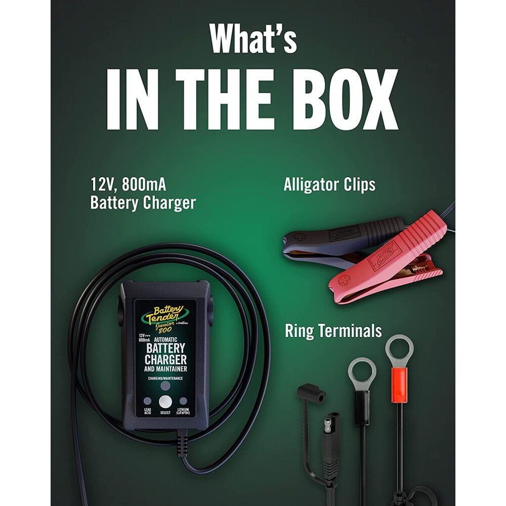 Lead Acid/Lithium Selectable Battery Charger 12V 800mA 022-0199-DL-WH