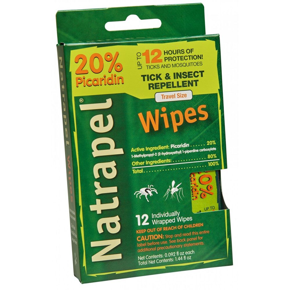 Natrapel Picaridin Insect Repellent Wipes - 12 Individually Wrapped Wipes 0006-6095