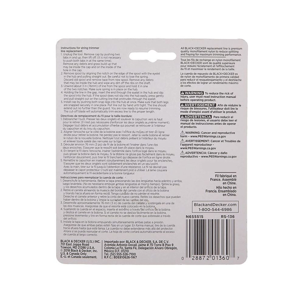 .065-in Trimmer Line RS-136-BKP