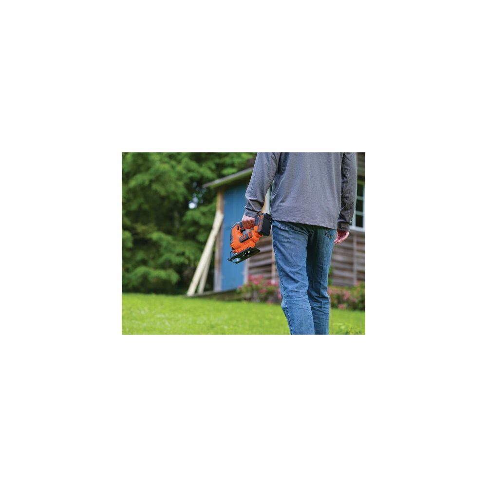 20-volt Max Variable Speed Keyless Cordless Jigsaw (Charger Included and Battery Included) BDCJS20C