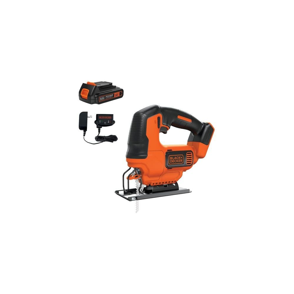 20-volt Max Variable Speed Keyless Cordless Jigsaw (Charger Included and Battery Included) BDCJS20C