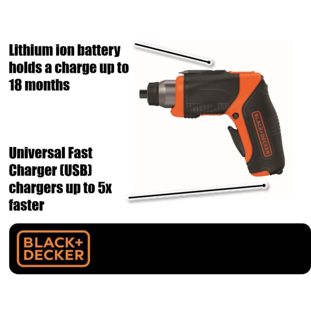4-Volt Max 1/4-in Cordless Screwdriver (1-Battery Included and Charger Included) BDCS40BI