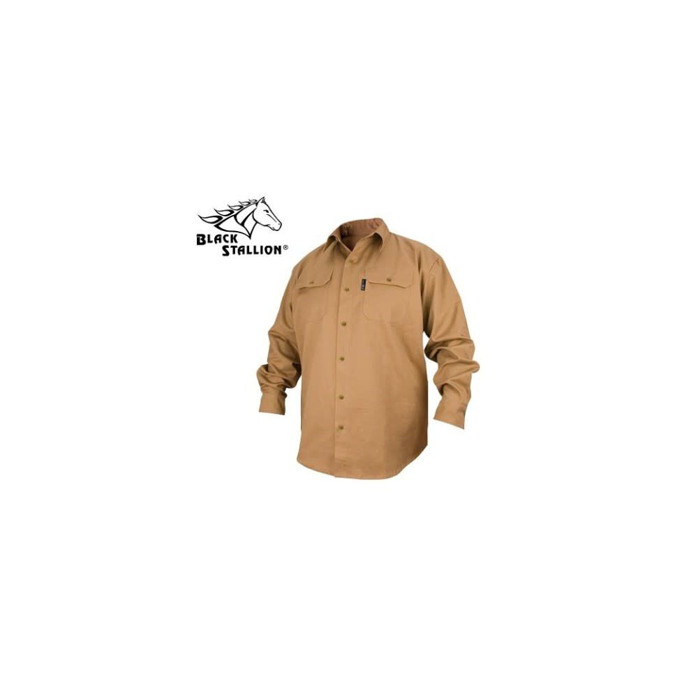 7oz Khaki FR Cotton Work Shirt FS7-KHK