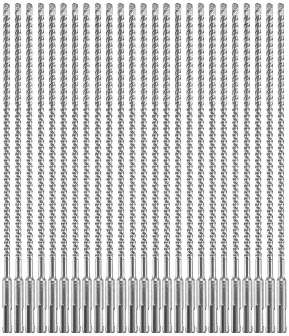 25 pc. 1/4 In. x 10 In. x 12 In. SDS-plus Bulldog Xtreme Carbide Rotary Hammer Drill Bits HCFC2044B25