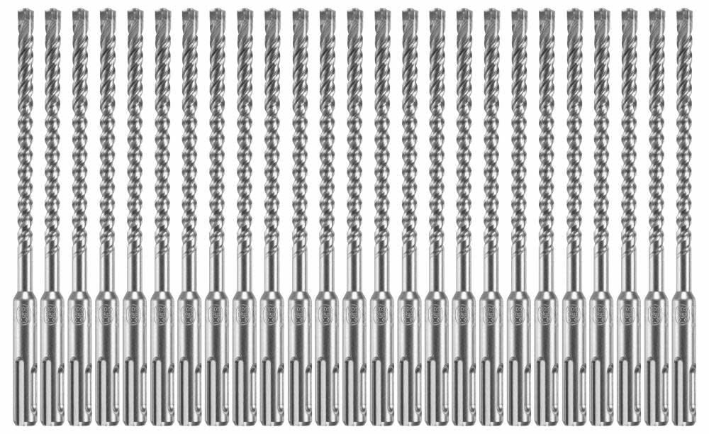 25 pc. 1/4 In. x 4 In. x 6 In. SDS-plus Bulldog Xtreme Carbide Rotary Hammer Drill Bits HCFC2041B25