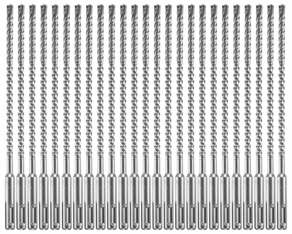 25 pc. 1/4 In. x 6 In. x 8-1/2 In. SDS-plus Bulldog Xtreme Carbide Rotary Hammer Drill Bits HCFC2042B25