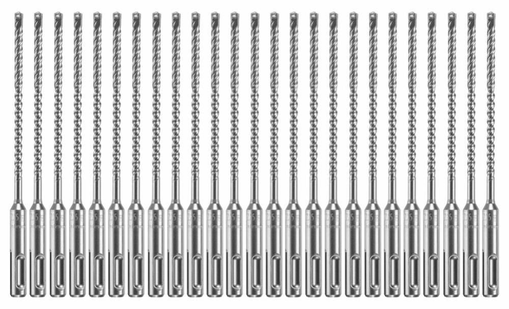 25 pc. 3/16 In. x 4 In. x 6-1/2 In. SDS-plus Bulldog Xtreme Carbide Rotary Hammer Drill Bits HCFC2011B25