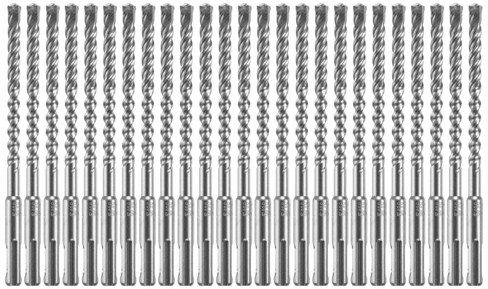 25 pc. 5/16 In. x 4 In. x 6 In. SDS-plus Bulldog Xtreme Carbide Rotary Hammer Drill Bits HCFC2051B25
