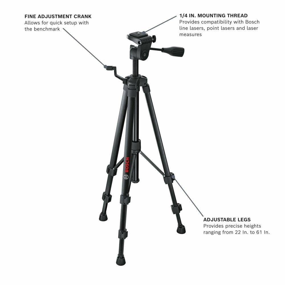 22-in to 61-in Aluminum Telescoping Laser Level Tripod BT 150