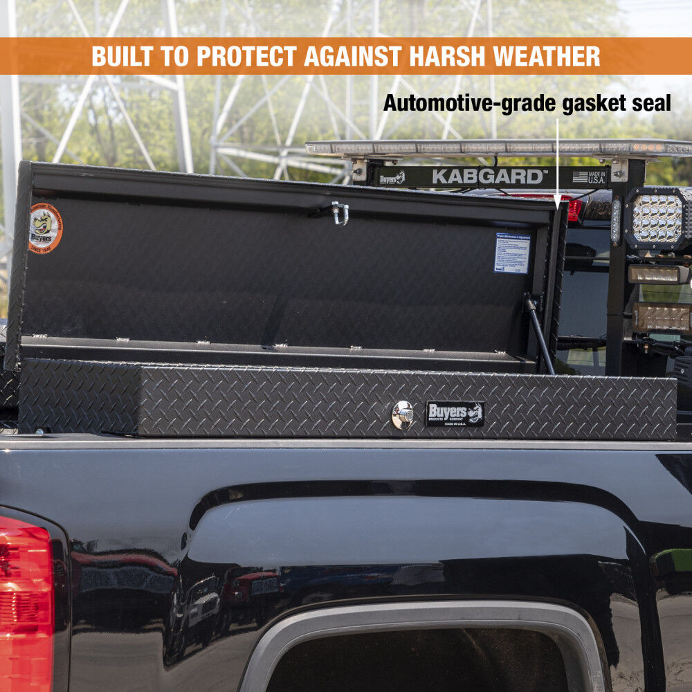 13X16X56 Textured Matte Black Diamond Tread Aluminum Lo-Sider Truck Box 1733025