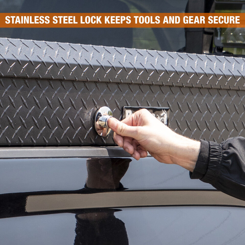 13X16X56 Textured Matte Black Diamond Tread Aluminum Lo-Sider Truck Box 1733025