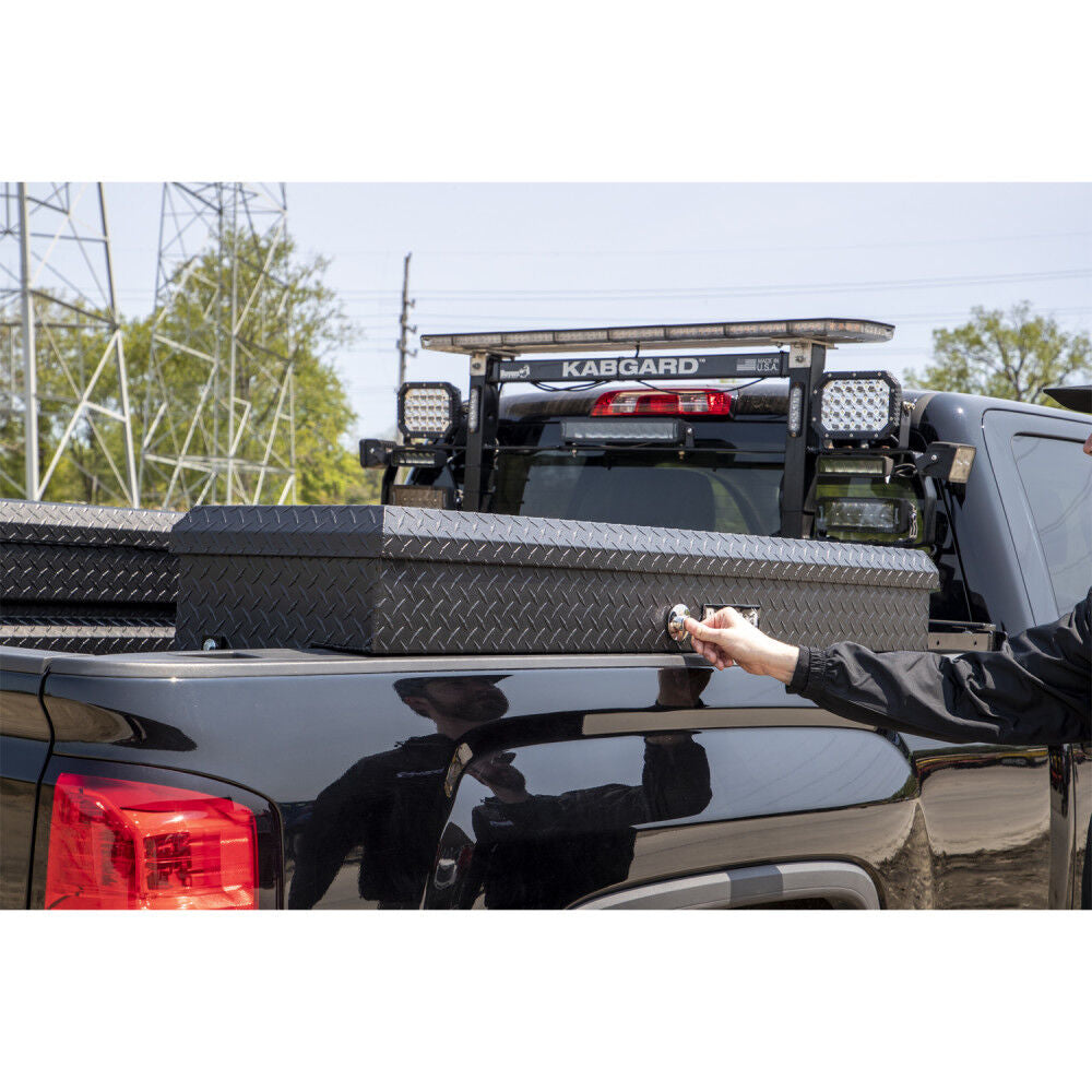 13X16X56 Textured Matte Black Diamond Tread Aluminum Lo-Sider Truck Box 1733025