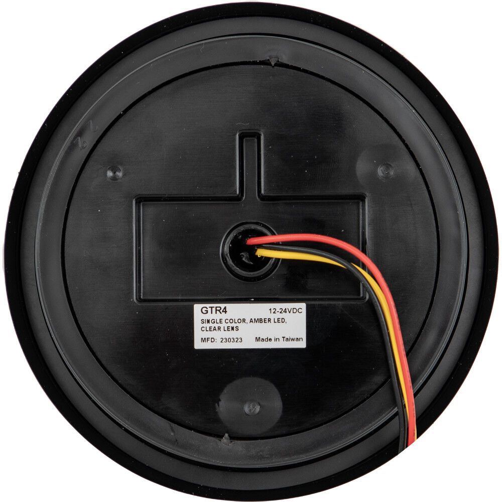 4 Inch Round Recessed Strobe with Amber LEDs and Clear Lens SL42CA