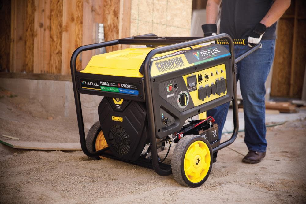 12000 Watt Tri-Fuel Generator Portable with Electric Start & CO Shield 201161