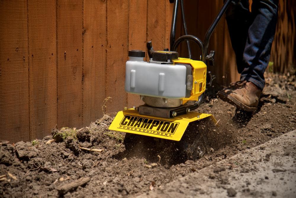 2-Stroke Portable Gas Garden Tiller Cultivator with Adjustable Depth 100882