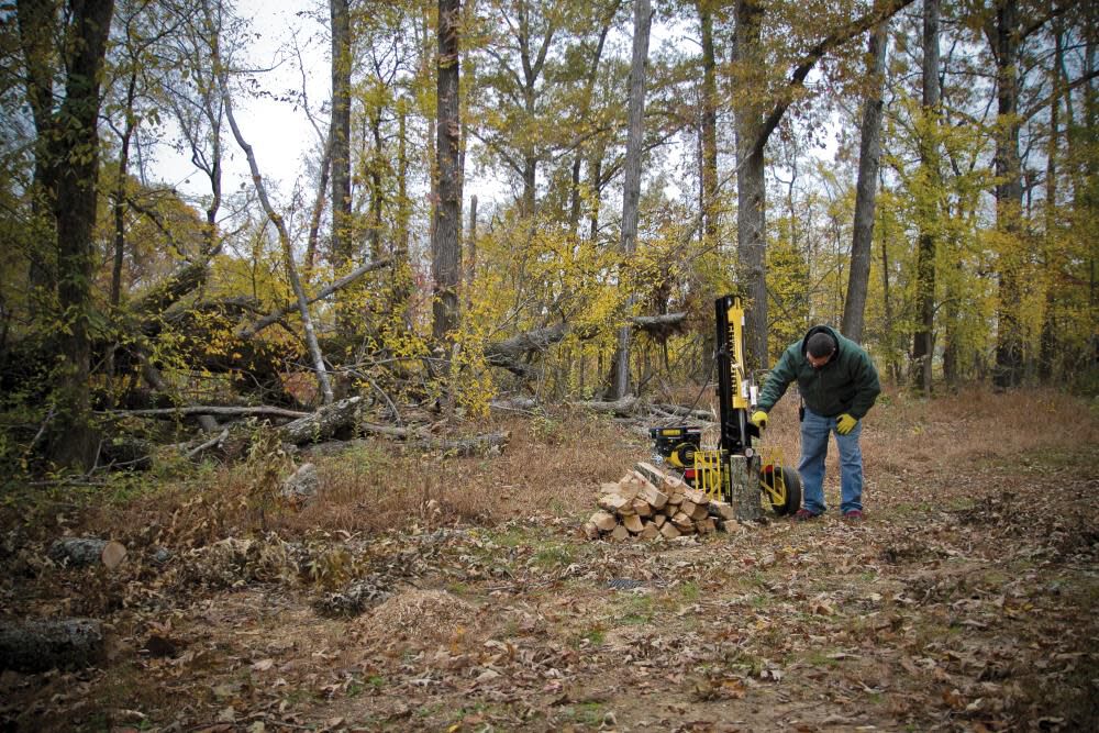 25 Ton Horizontal/Vertical Full Beam Gas Powered Log Splitter with Auto Return 100251