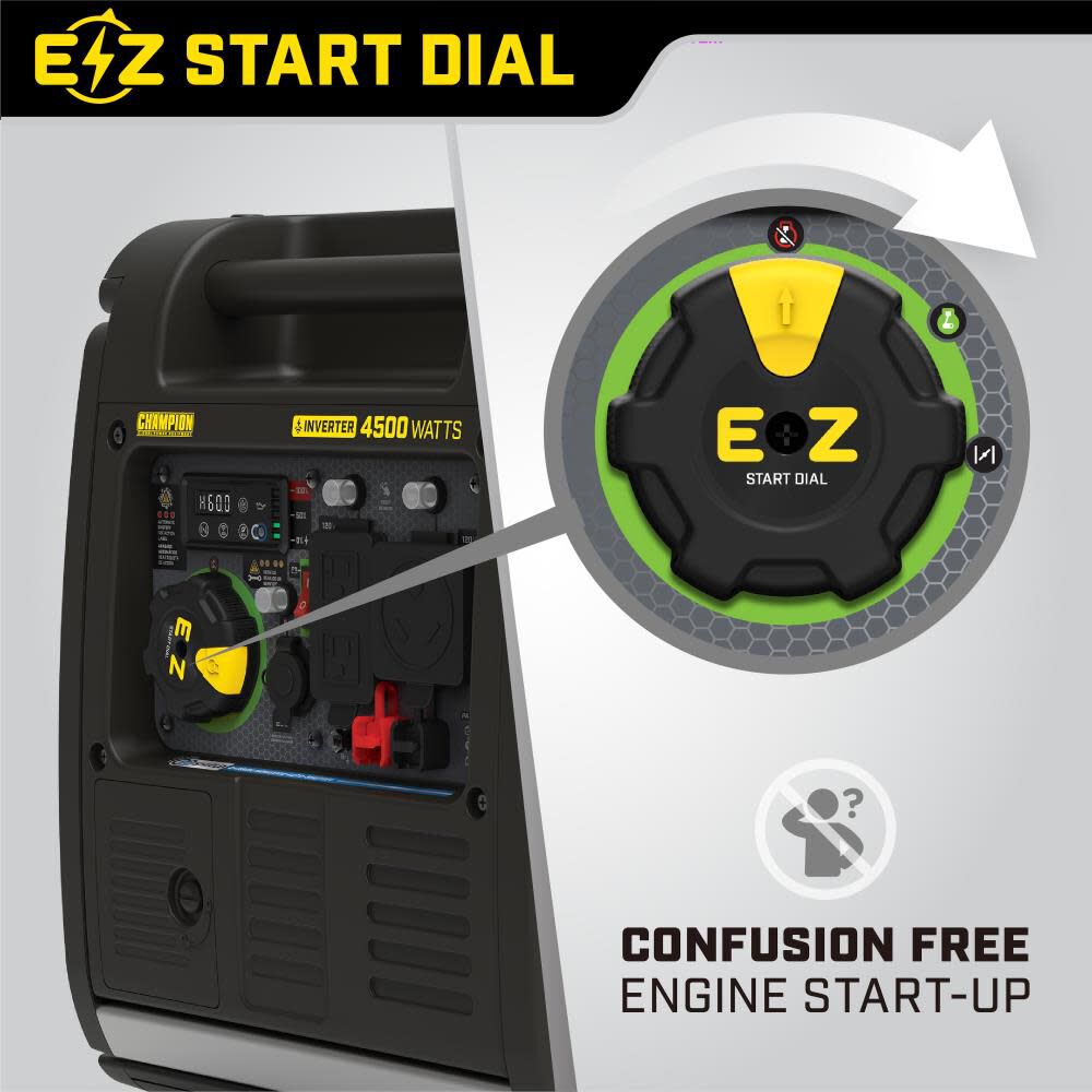 4500-Watt Wireless Remote Start Inverter Generator with Quiet Technology and CO Shield 201184