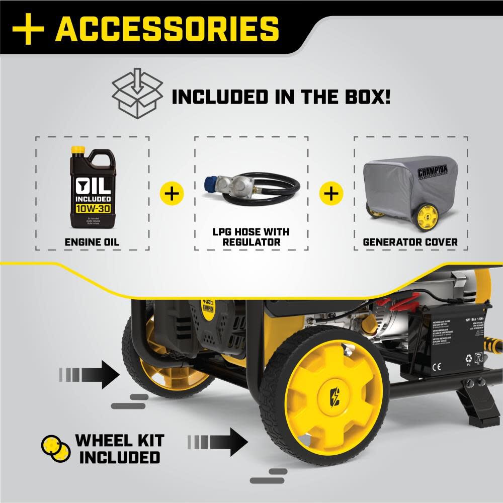 7500-Watt Dual Fuel Portable Generator with Electric Start 201040