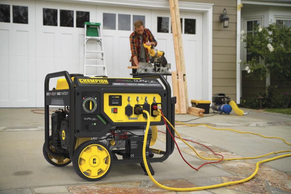 7500-Watt Dual Fuel Portable Generator with Electric Start 201040