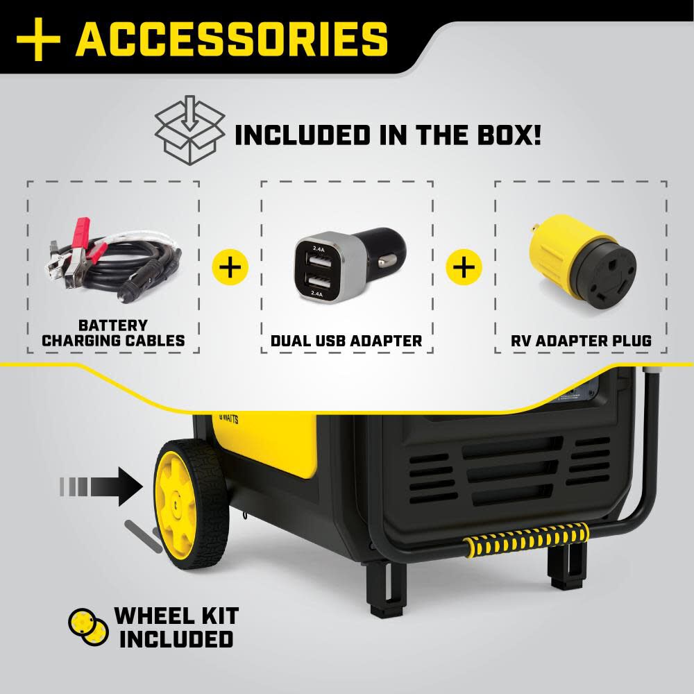 8500 Watt Portable Electric Start Inverter Generator with Quiet Technology and CO Shield 100719