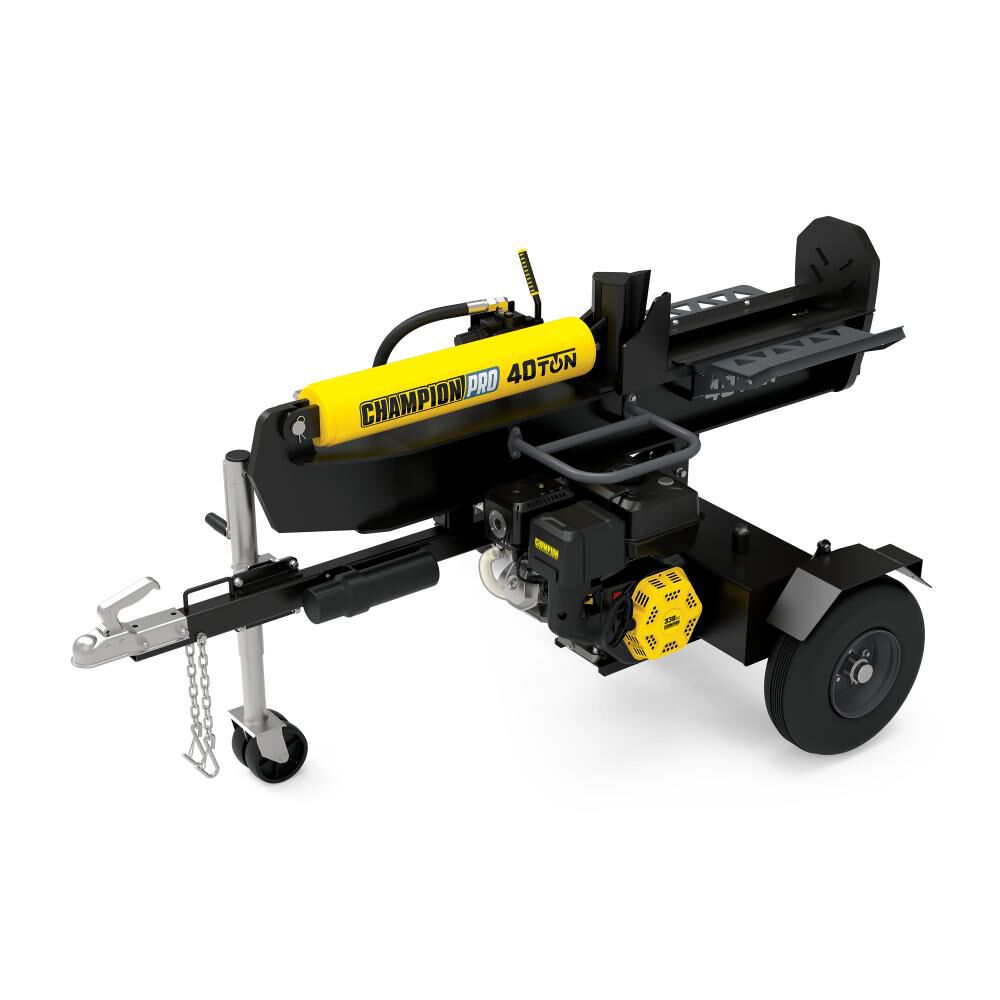 Pro Grade 40-Ton Horizontal/Vertical Full Beam Gas Wood Log Splitter with Auto Return 201091