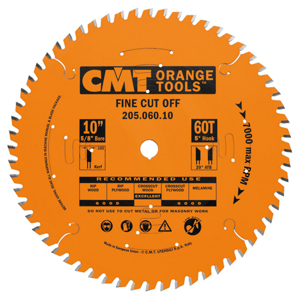 10 In x 60 x 5/8 In Industrial Cut-Off ATB Blade 205.060.10