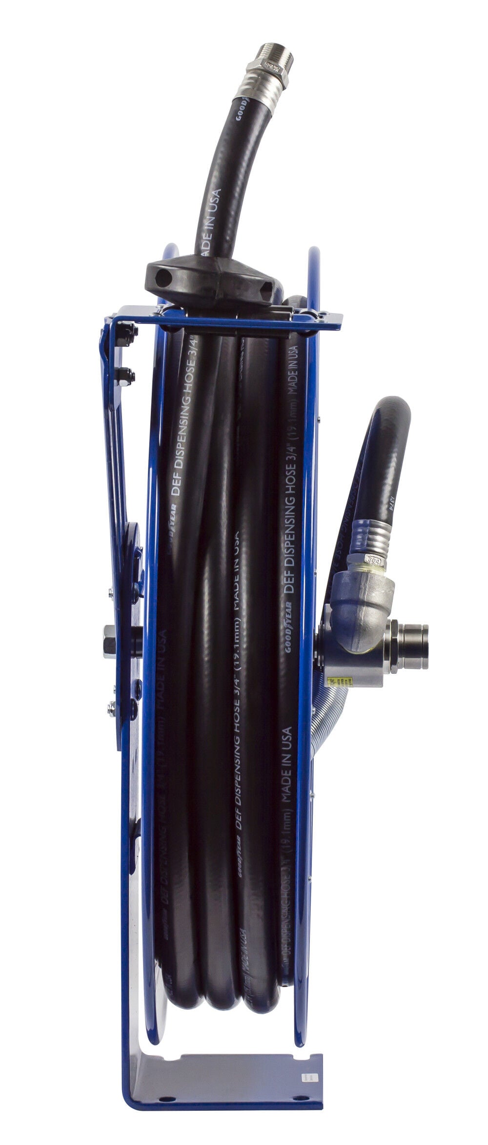 Hose Reel DEF Heavy Duty Spring Rewind 3/4in ID 25' DEF Hose Low Pressure 300 PSI SH-N-525-DF-BBX