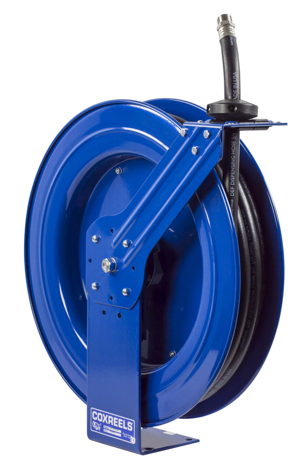 Hose Reel DEF Heavy Duty Spring Rewind 3/4in ID 25' DEF Hose Low Pressure 300 PSI SH-N-525-DF-BBX