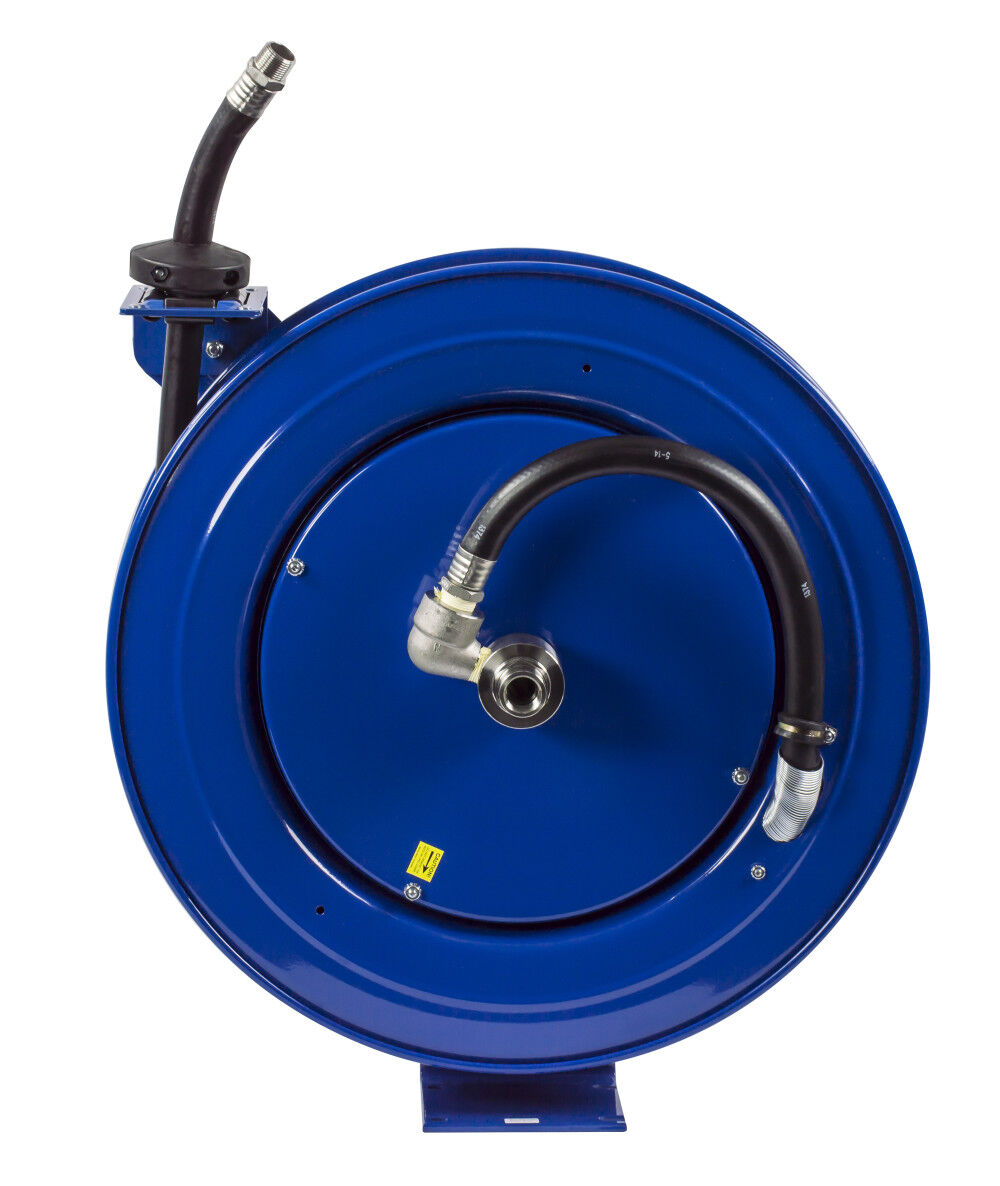 Hose Reel DEF Heavy Duty Spring Rewind 3/4in ID 50' DEF Hose Low Pressure 300 PSI SH-N-550-DF-BBX