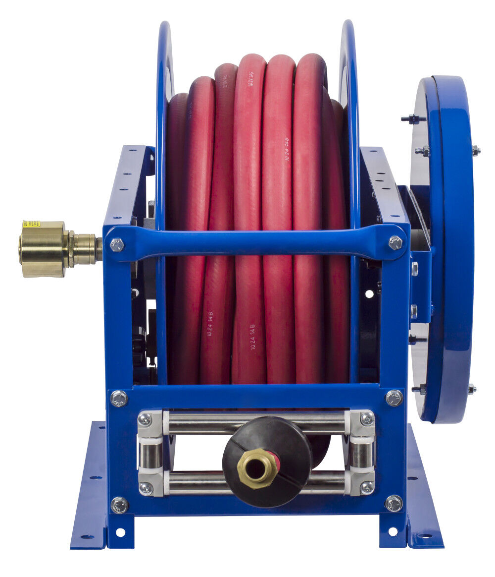 Hose Reel Single Hose Spring Rewind for Fuel 1in ID 75' Fuel Hose 300 PSI SLPF-675