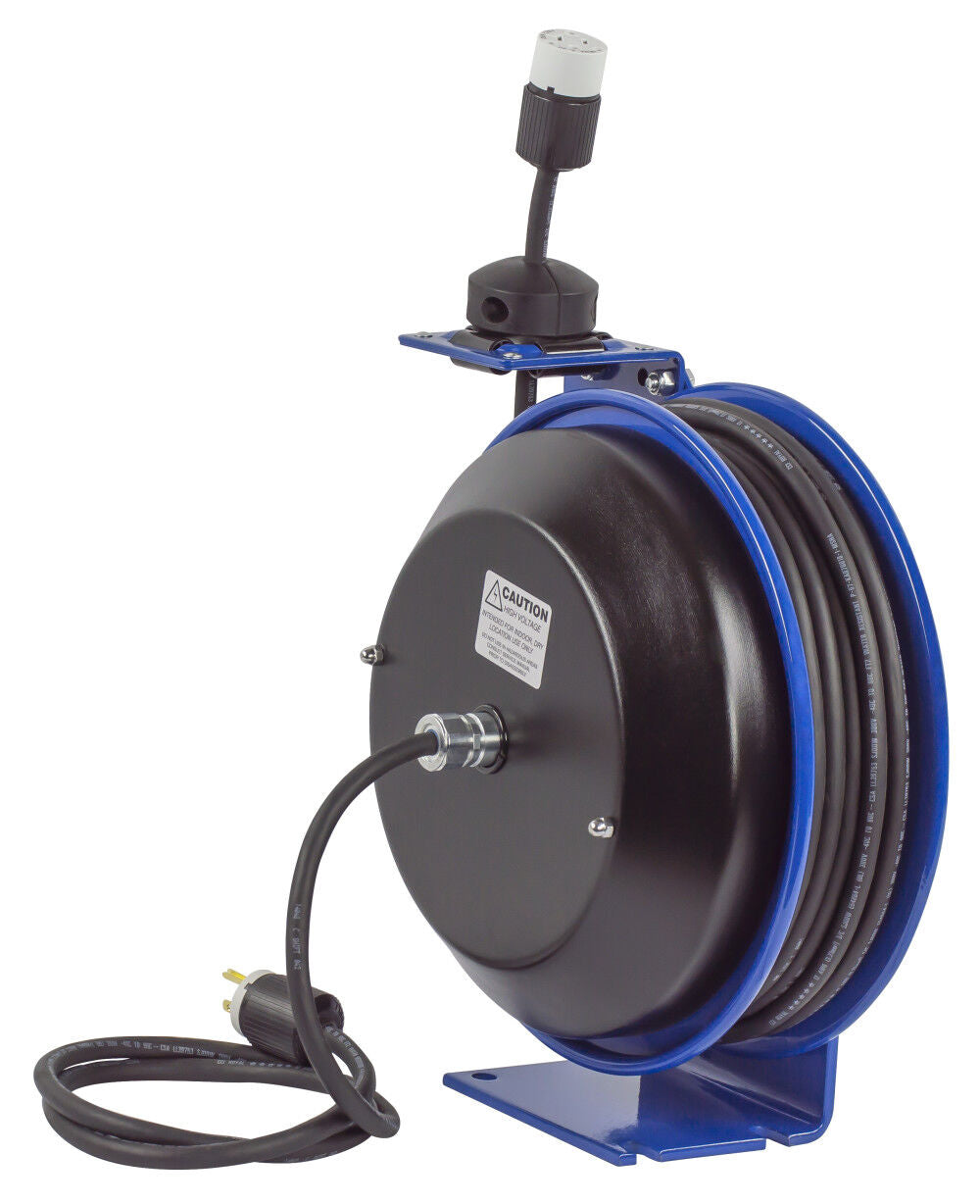 Spring Driven Cord Reel Sin gle Industrial Rec 16GA x 50' PC13-5016-A