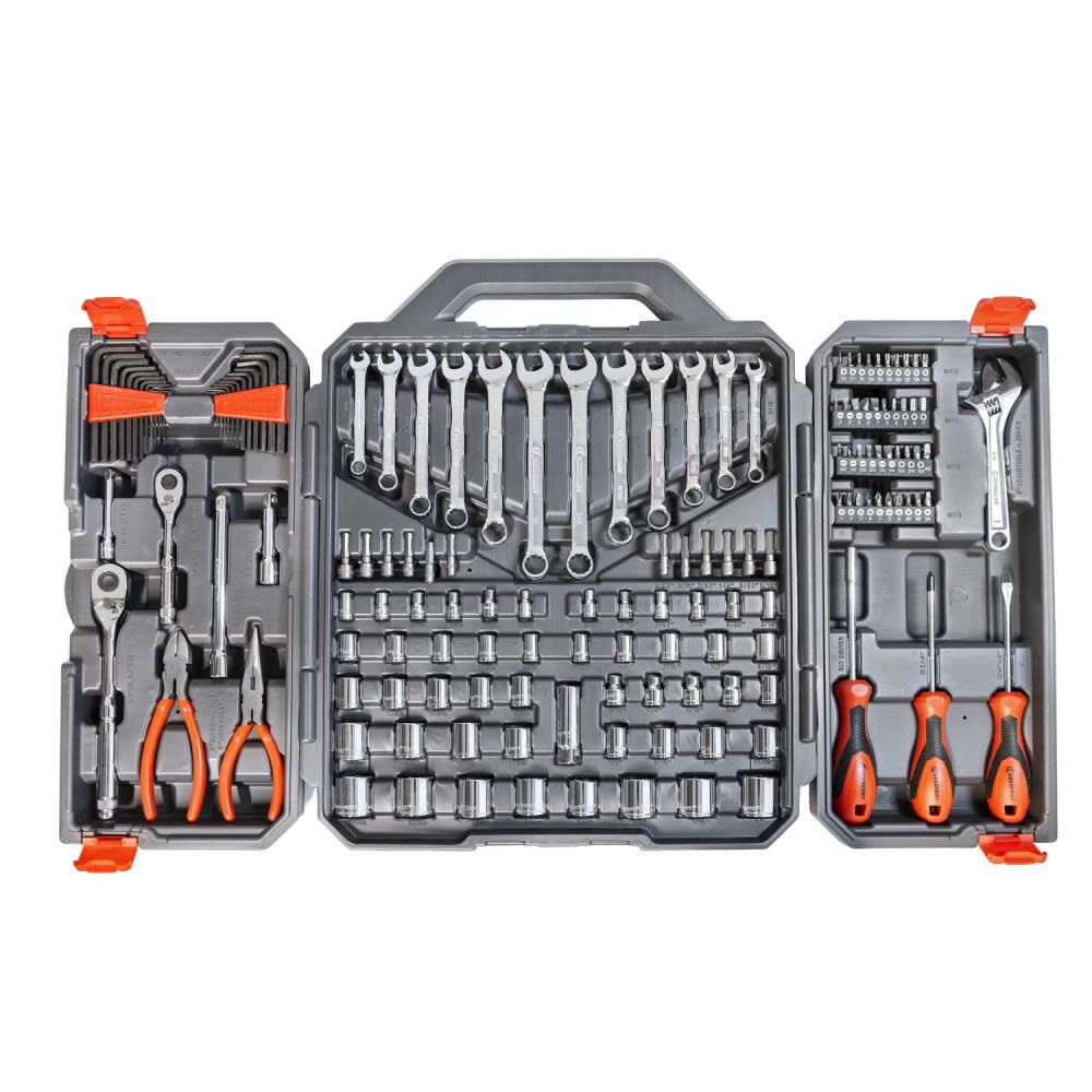 150 Pc. 1/4in and 3/8in Drive 6 Point SAE/Metric Professional Tool Set CTK150