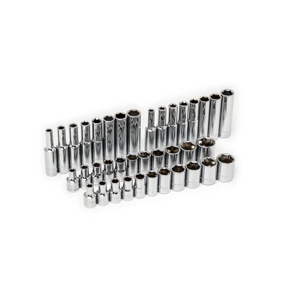 180 Piece 1/4in and 3/8in Drive 6 Point SAE/Metric Professional Tool Set CTK180
