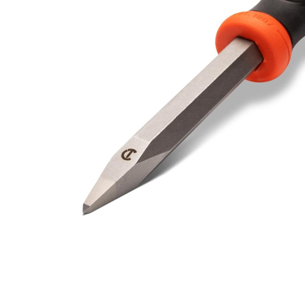 3/4 X 12 Inch Concrete / Bull Point Chisel with Handguard CBPC34H