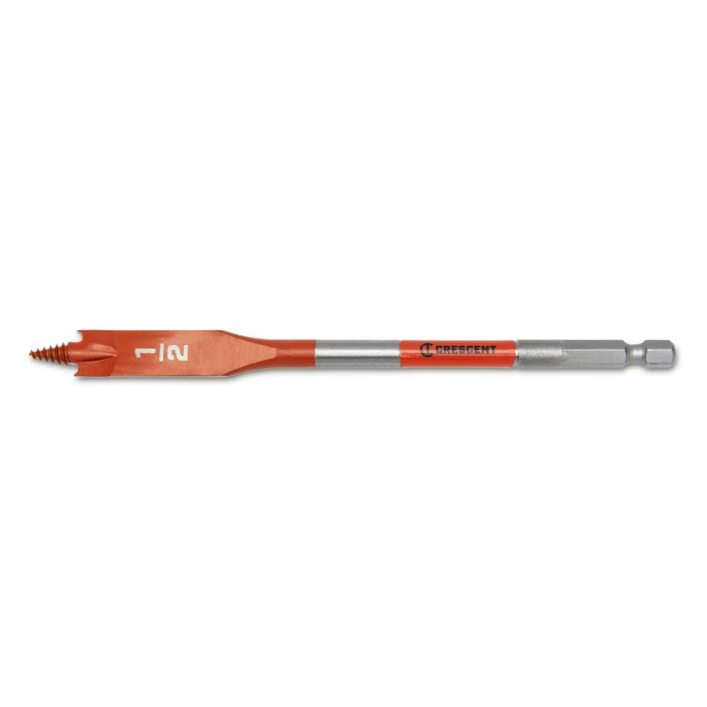 Screw Point Spade Drill Bit, 1/2 Inch x 6 Inch CDSP-629