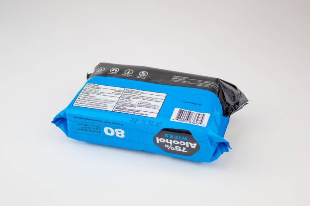 75% Alcohol Wipes 1 Pack/ 80 Wipes 8162