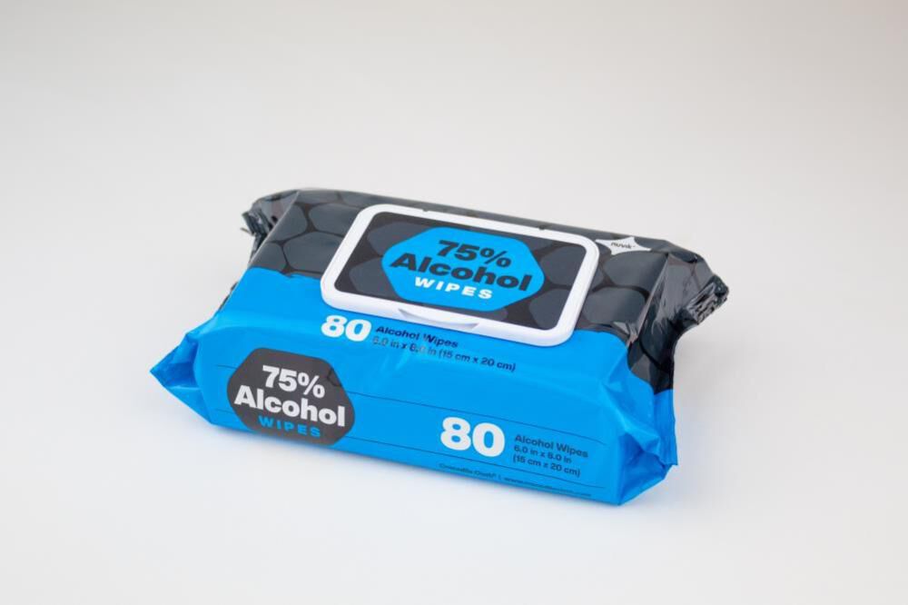 75% Alcohol Wipes 1 Pack/ 80 Wipes 8162