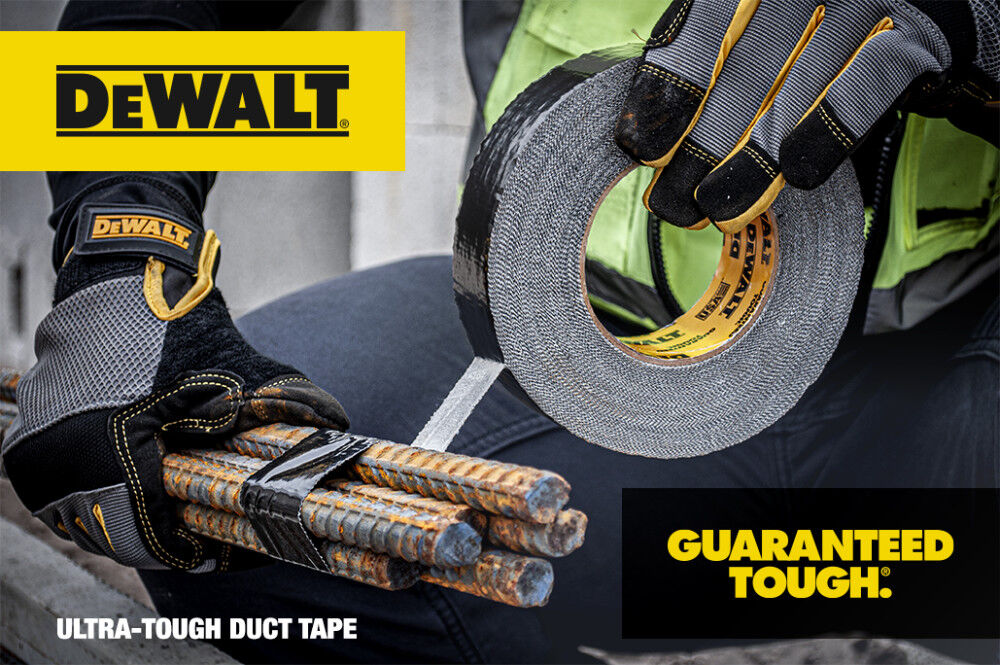 Ultra Tough Duct Tape 1.88in x 30yd Black Case of 18 Rolls 2X30DEWALT18C