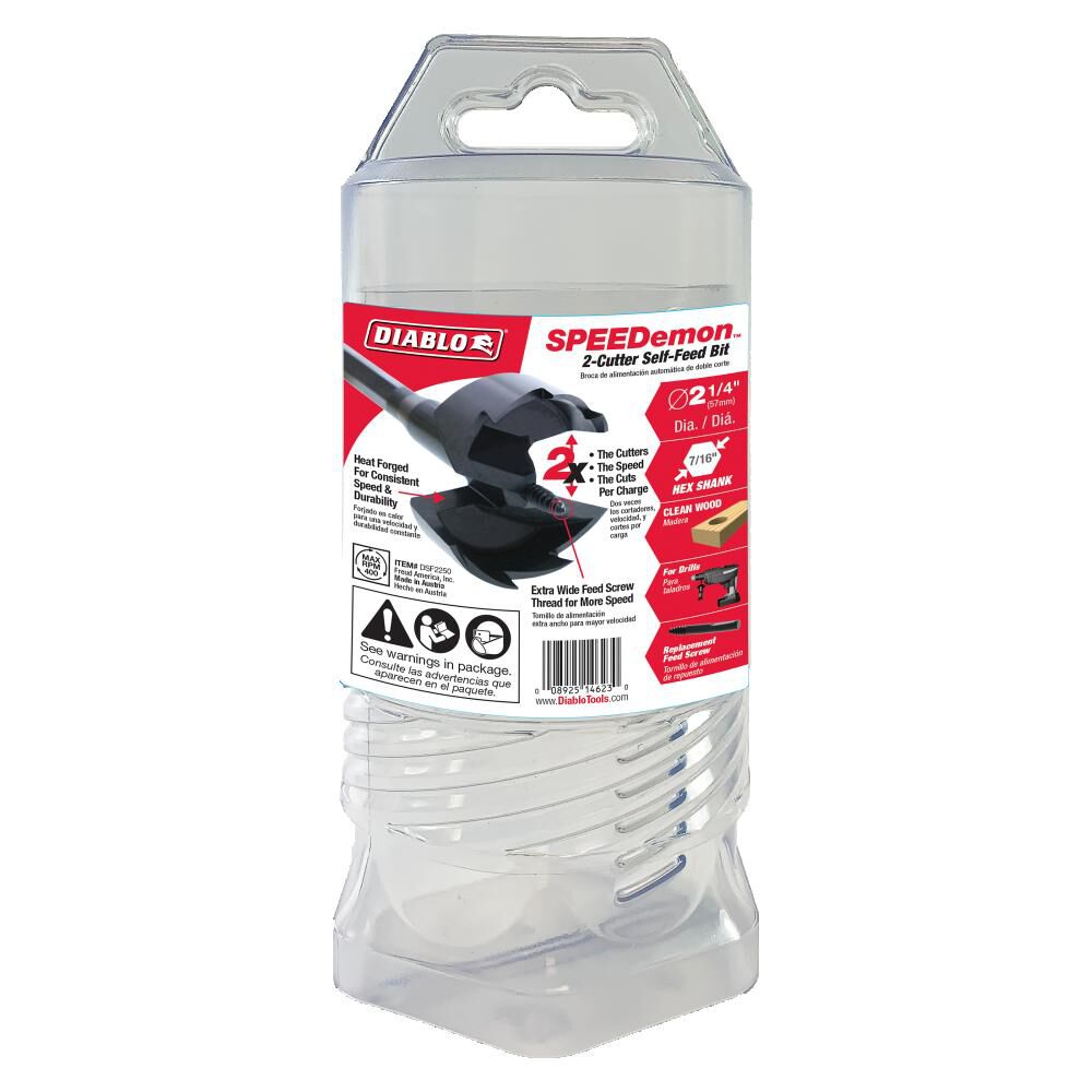 2-1/4in Dia. SPEEDemon Self Feed Bit DSF2250