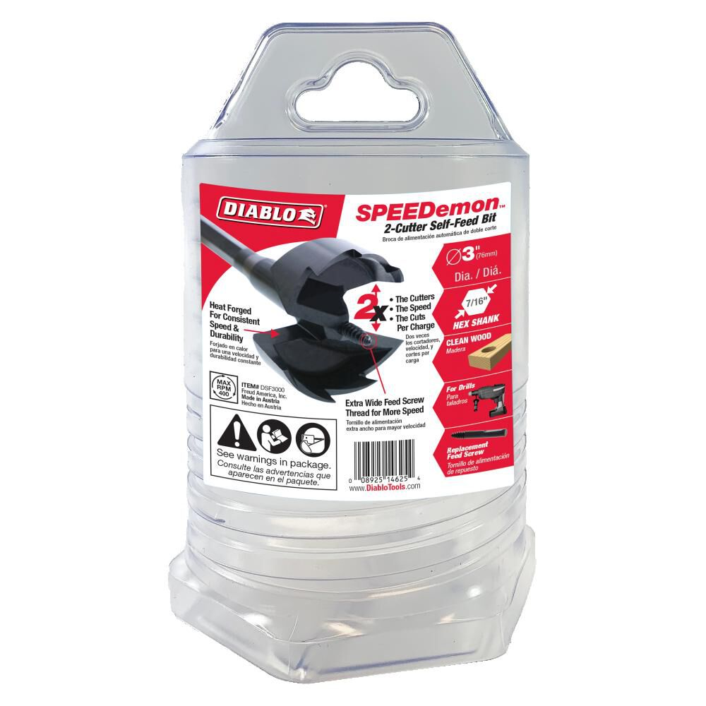 3in Dia. SPEEDemon Self Feed Bit DSF3000