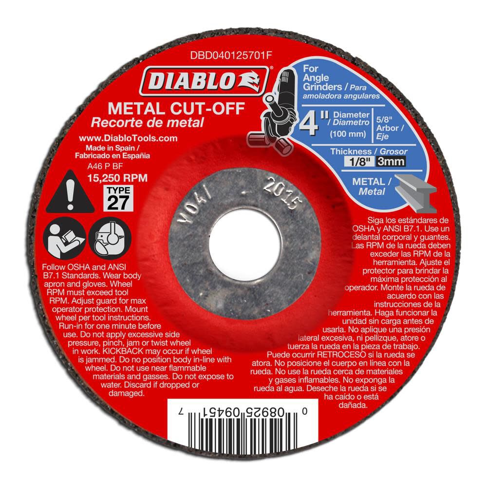 6in. Metal Cut Off Disc - Thin Kerf DBD060045101F
