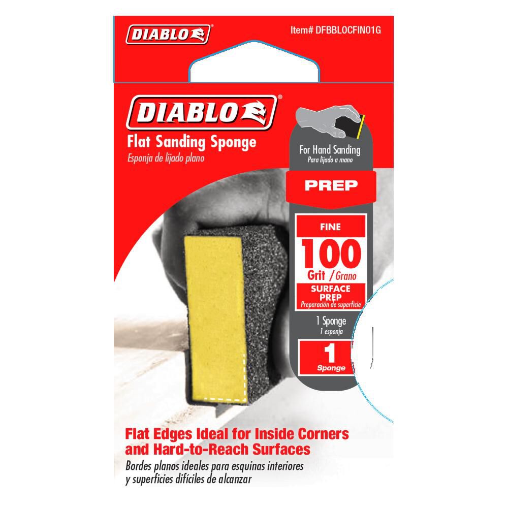 Sanding Sponge Extended Flat 100 Grit DFBBLOCBFN01G