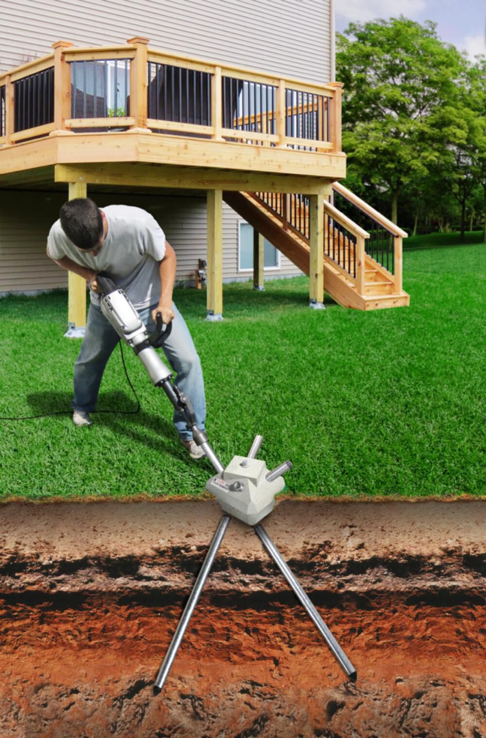 1-1/8 In. Shaft Custom Driving Bit for Diamond Pier Pins 1800