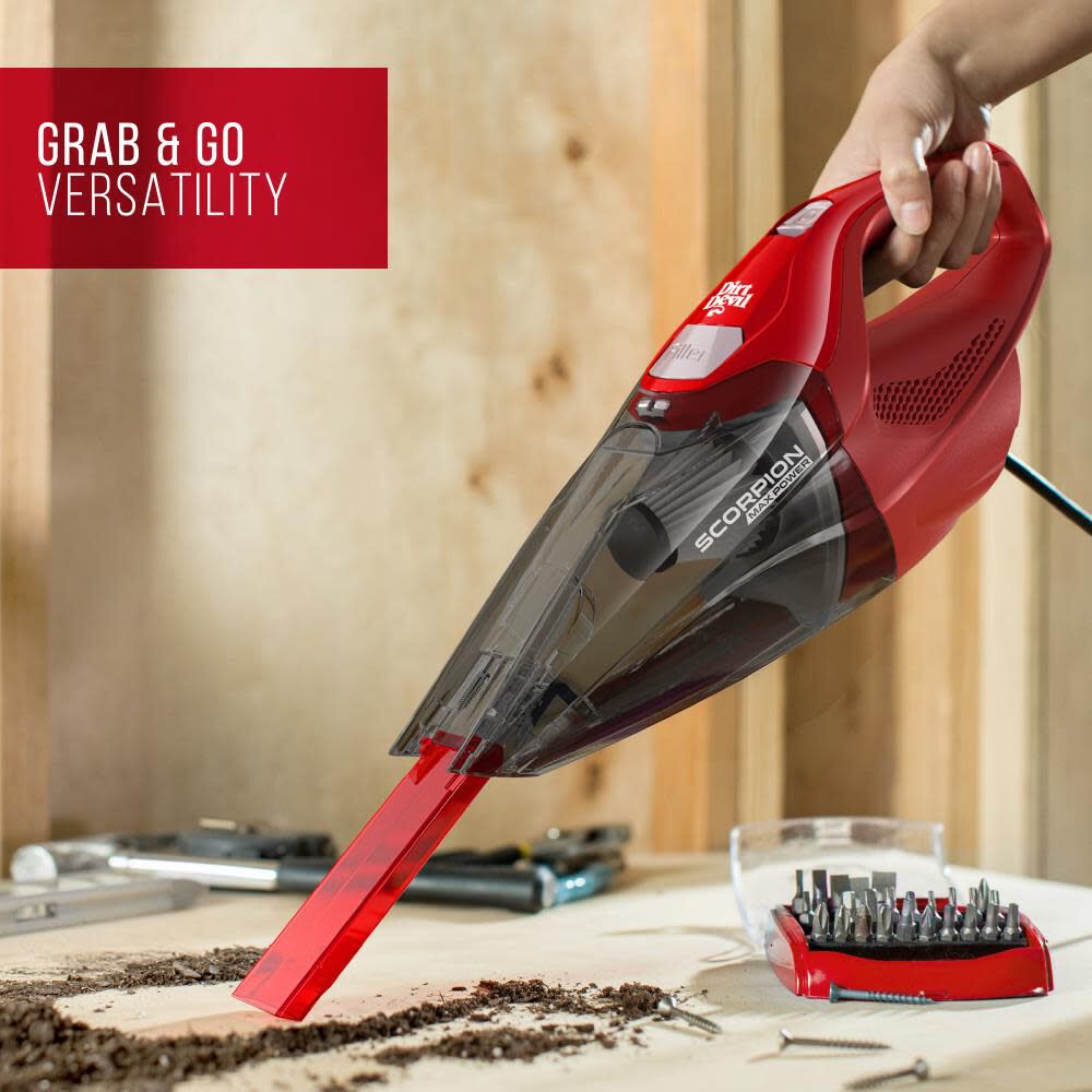 Scorpion Quick Flip Hand Vacuum Corded SD20005RED
