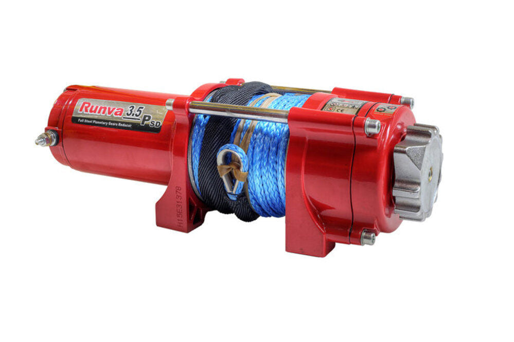 Runva ATV UTV Winch 12v 3500lb Super Deluxe with Synthetic Rope 3.5P-S