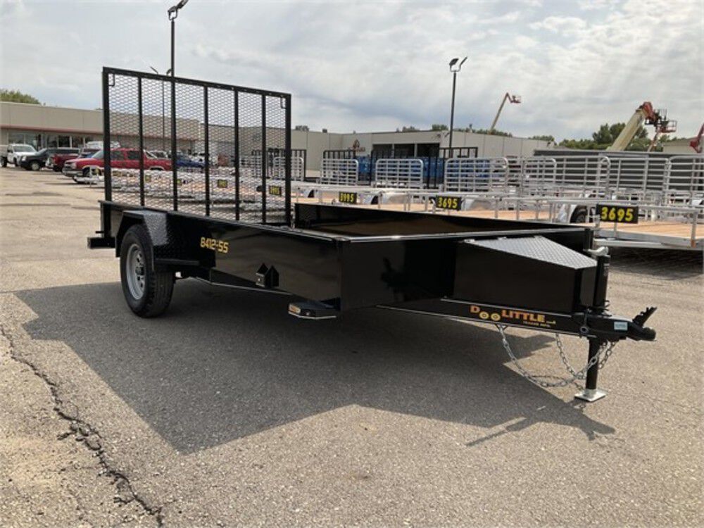 Steel Sided Open Utility Trailer 12'x84in Single Axle HD Pro Toolbox SS8412A135