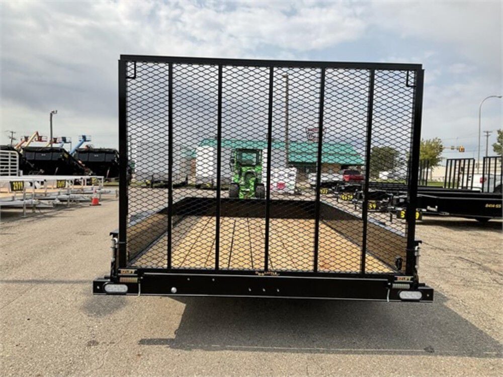 Steel Sided Open Utility Trailer 12'x84in Single Axle HD Pro Toolbox SS8412A135